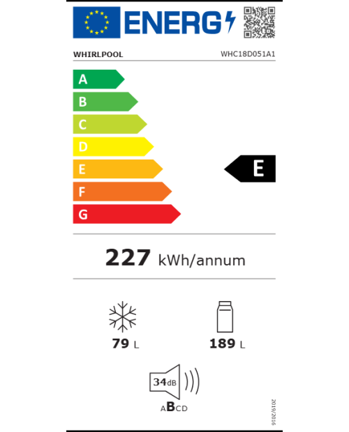 COMBINADO WHIRLPOOL - WHC18D051A1 COMBINADO WHIRLPOOL - WHC18D051A1