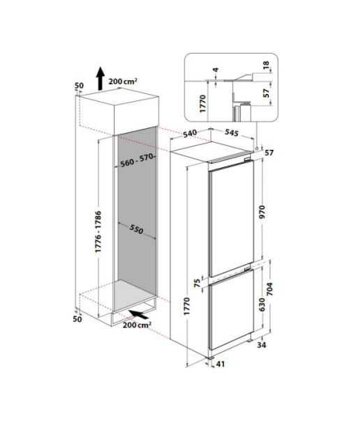 COMBINADO INDESIT - INC18 T112 COMBINADO INDESIT - INC18 T112