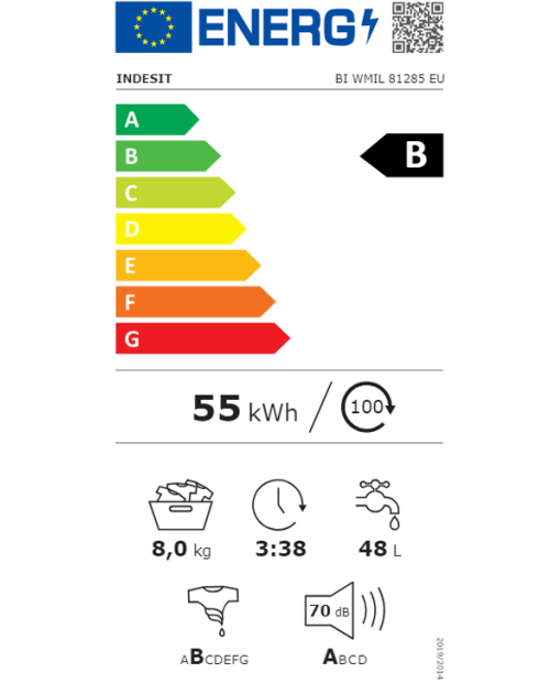 MÁQUINA DE LAVAR ROUPA INDESIT - BI WMIL 81285 EU MÁQUINA DE LAVAR ROUPA INDESIT - BI WMIL 81285 EU